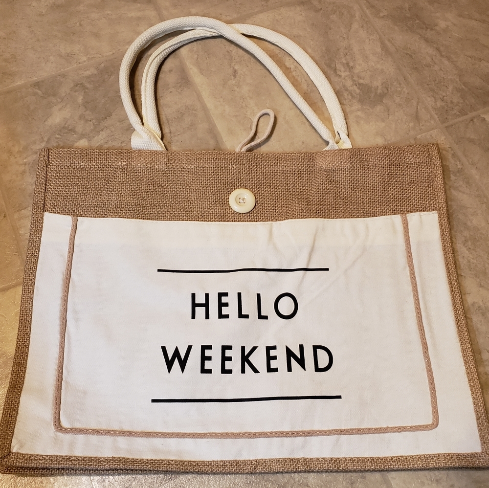 Hello Weekend Tote Bag